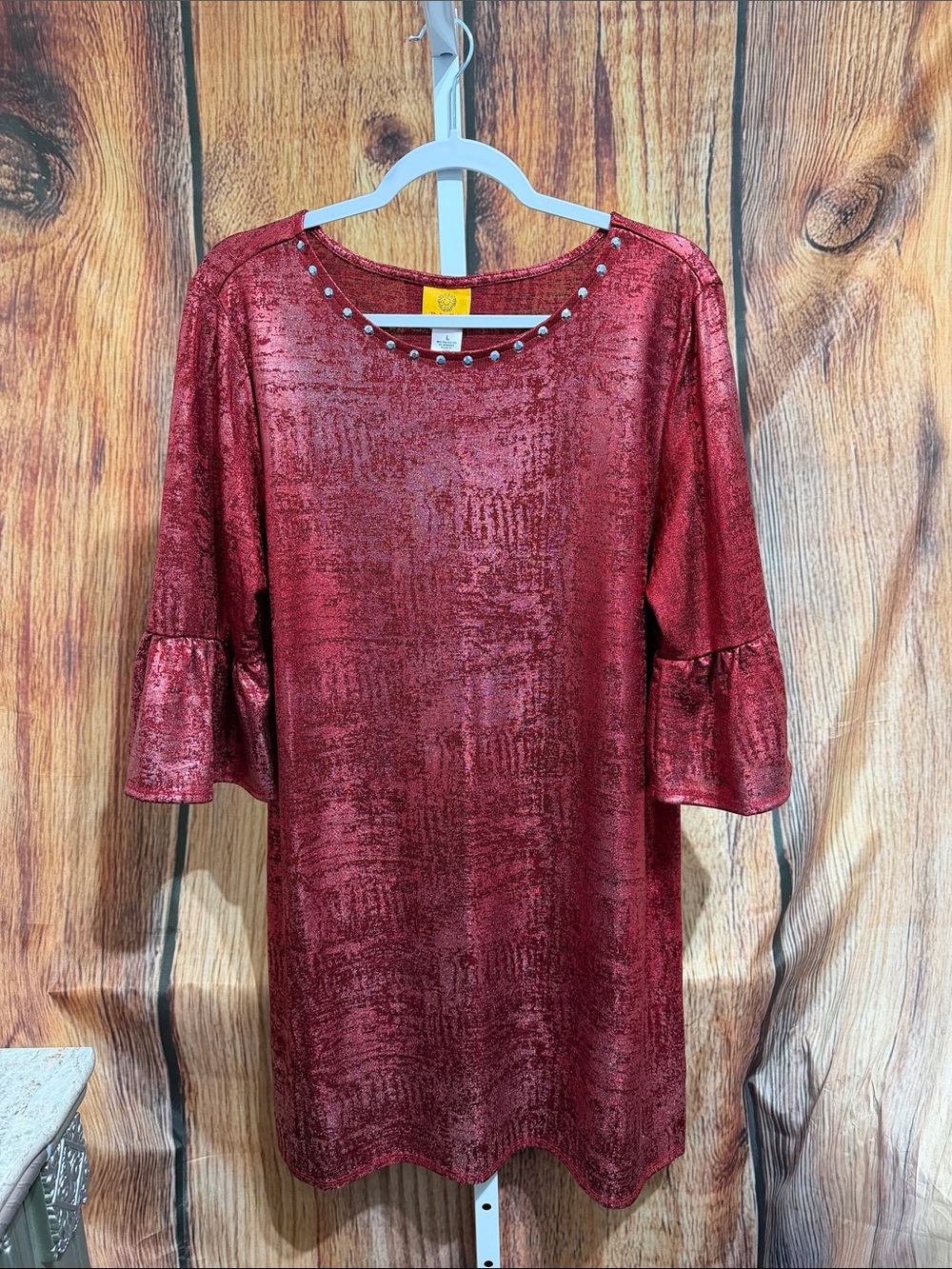 Ruby Rd. 3/4 Bell Sleeve Dress Size L